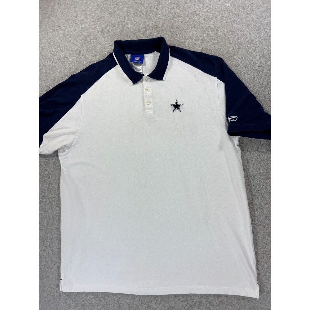 Dallas Cowboys NFL Stitched Logo Sideline Polo Shirt (Men's XL) White